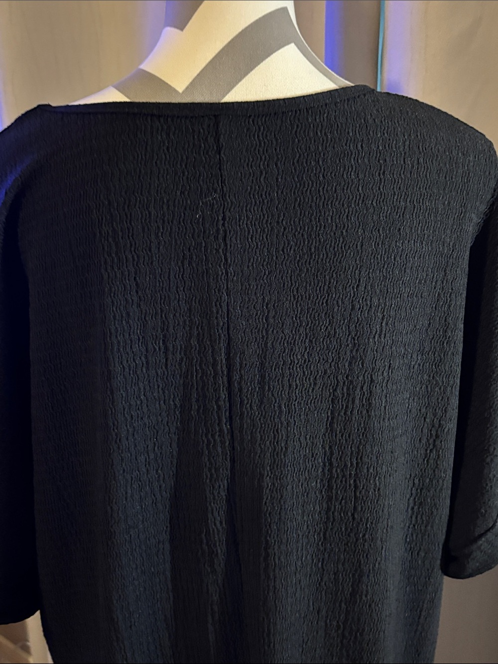 SHEIN Black Short Sleeve Round Neck Midi Dress - Picture 7 of 7